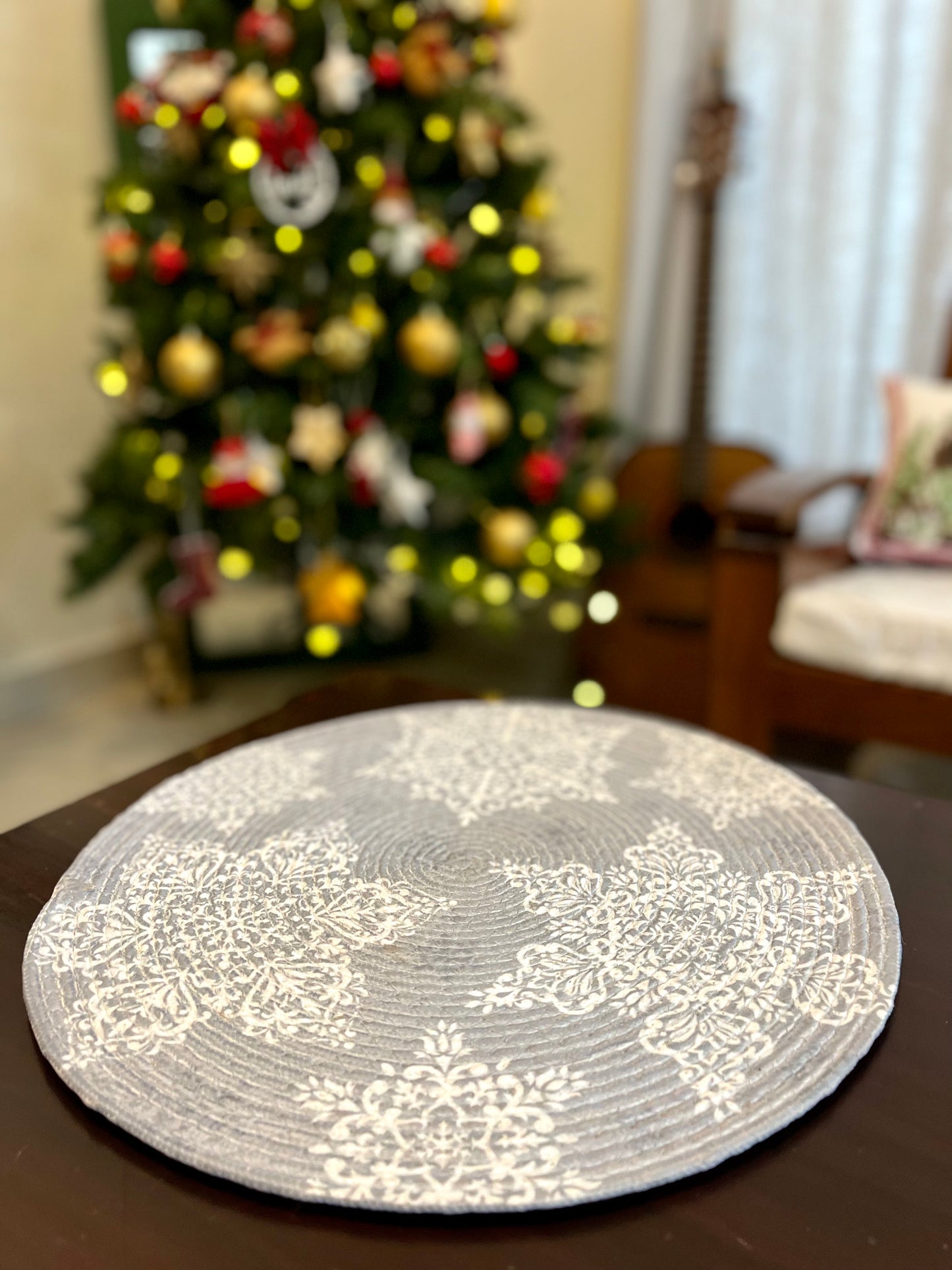 Round Mat - Snowflakes