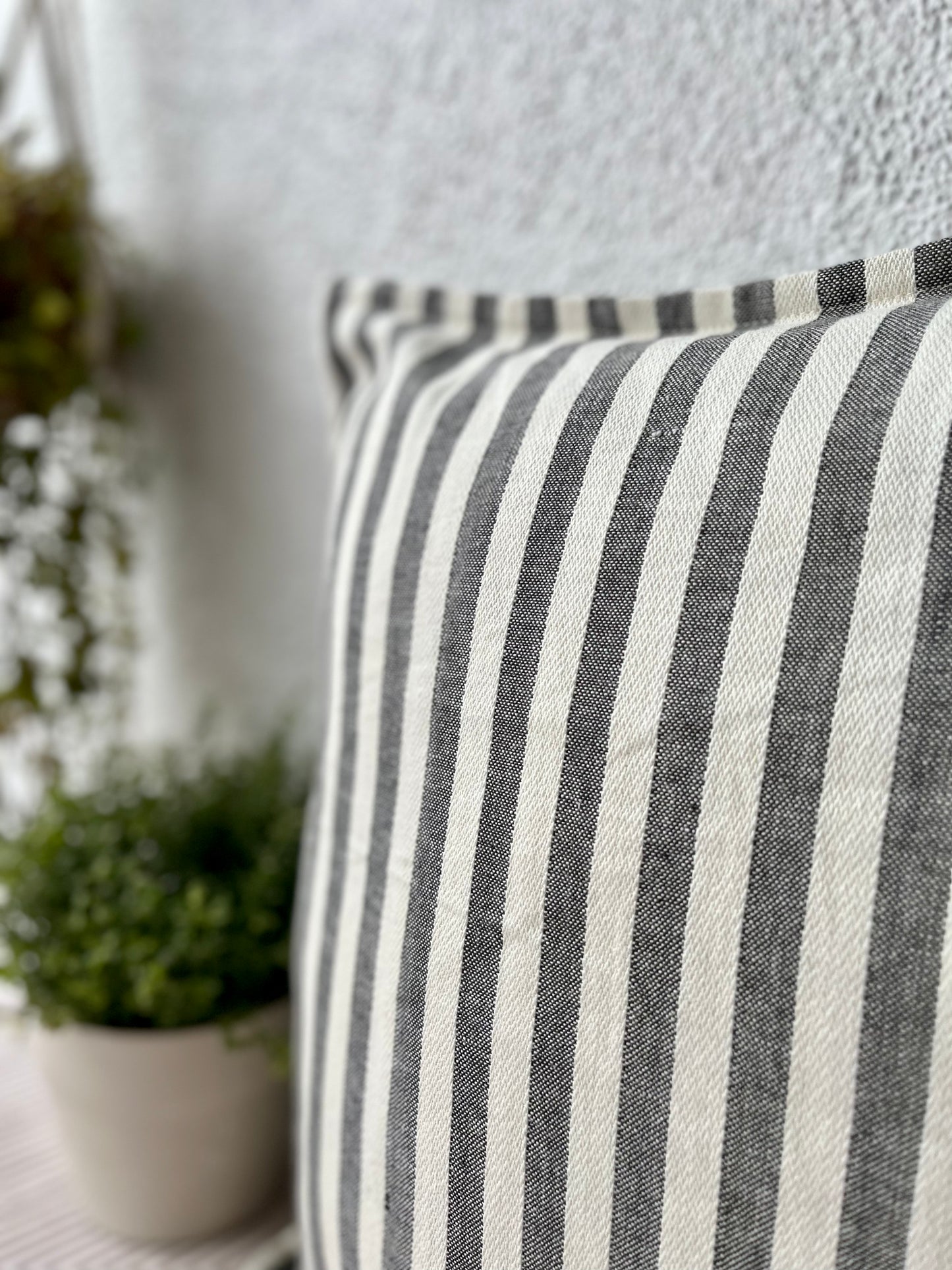 Cushion Cover - Grey n Stripes