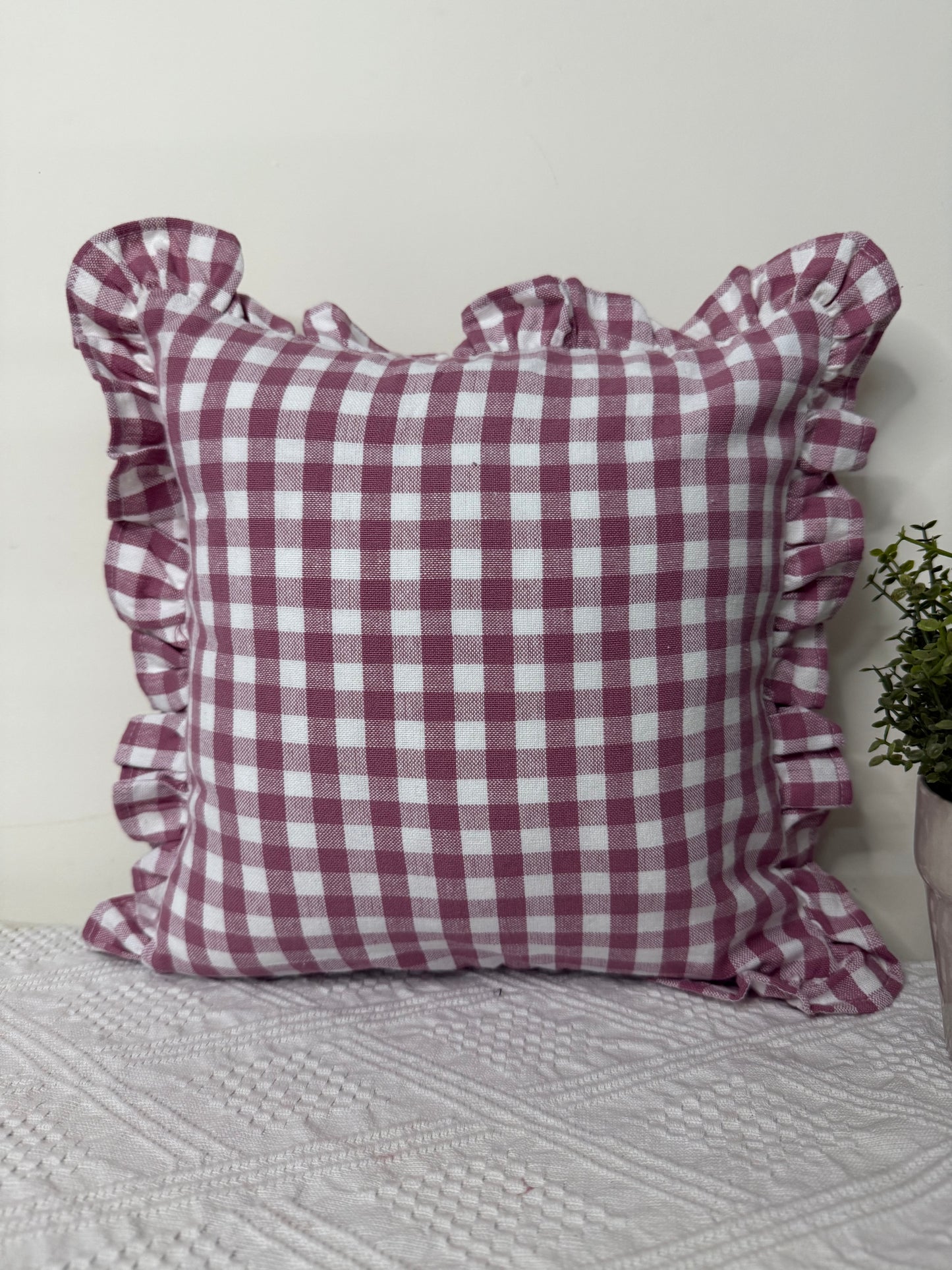 Cushion Cover - Mauve In Ruffles