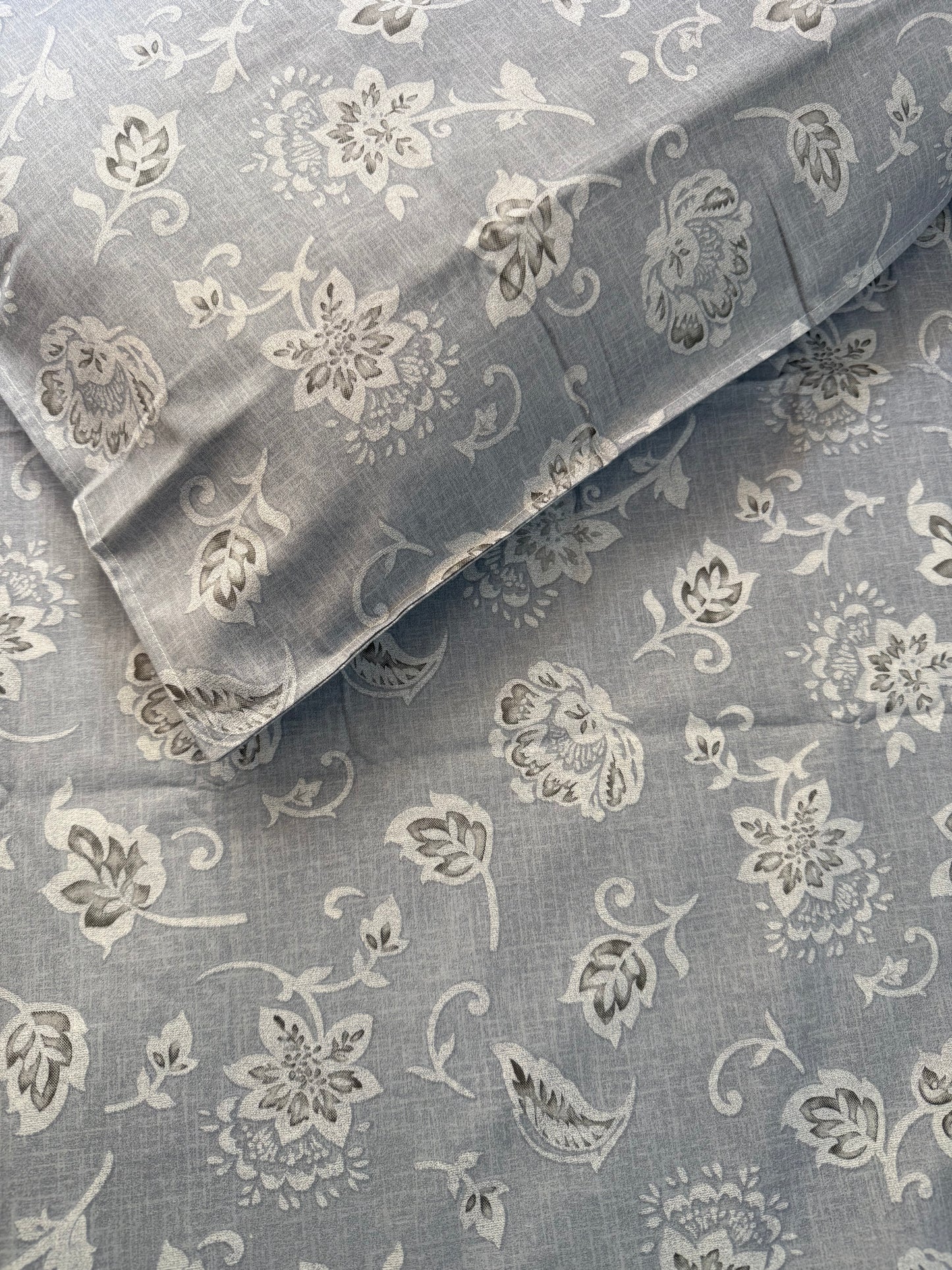 Bedsheet- Blossoms on blue