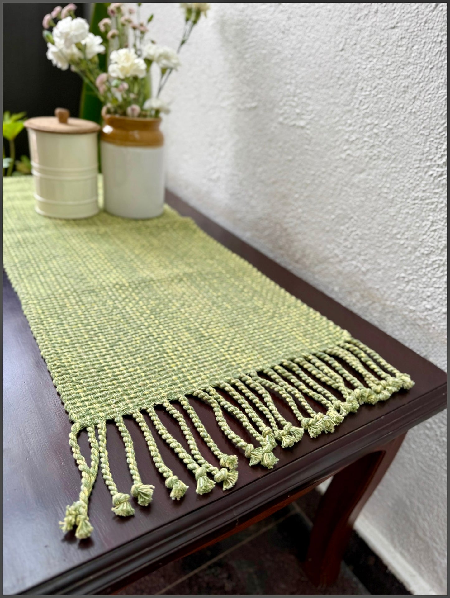 Runner - Lemon Green & Tassles
