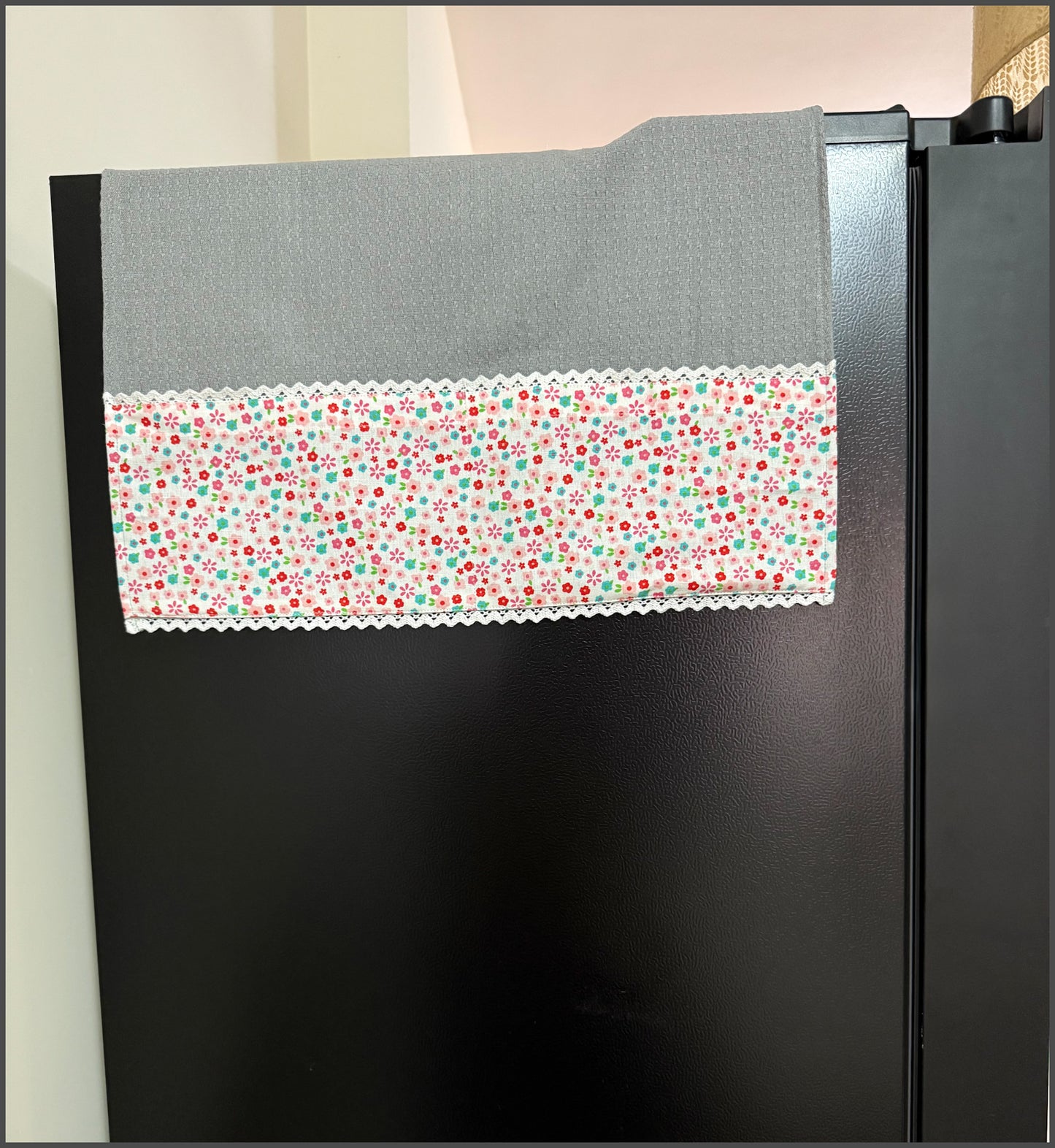 Fridge Top Cover- Pink garden