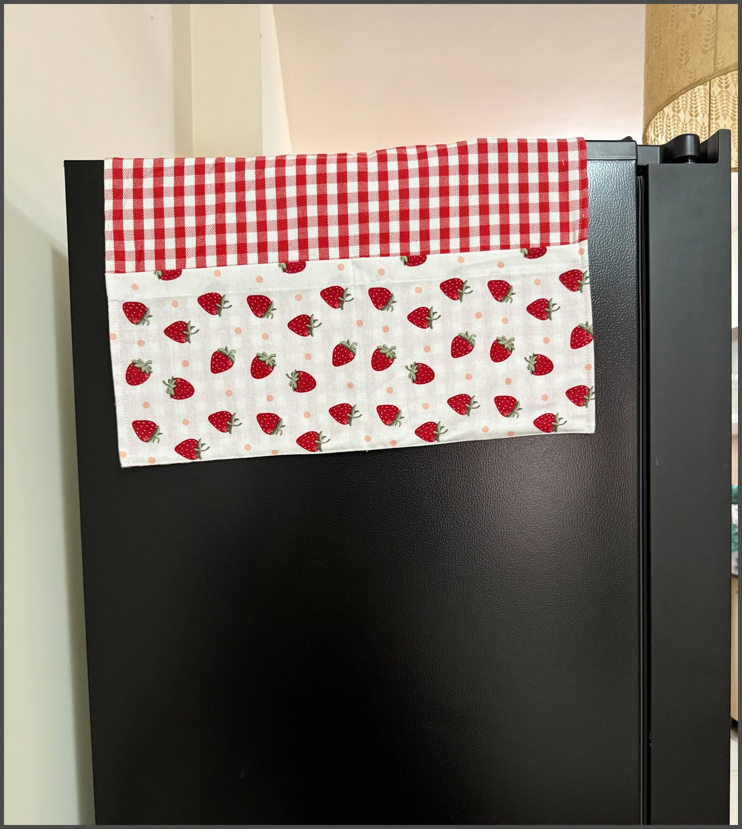 Fridge Top Cover- Tiny Strawberries