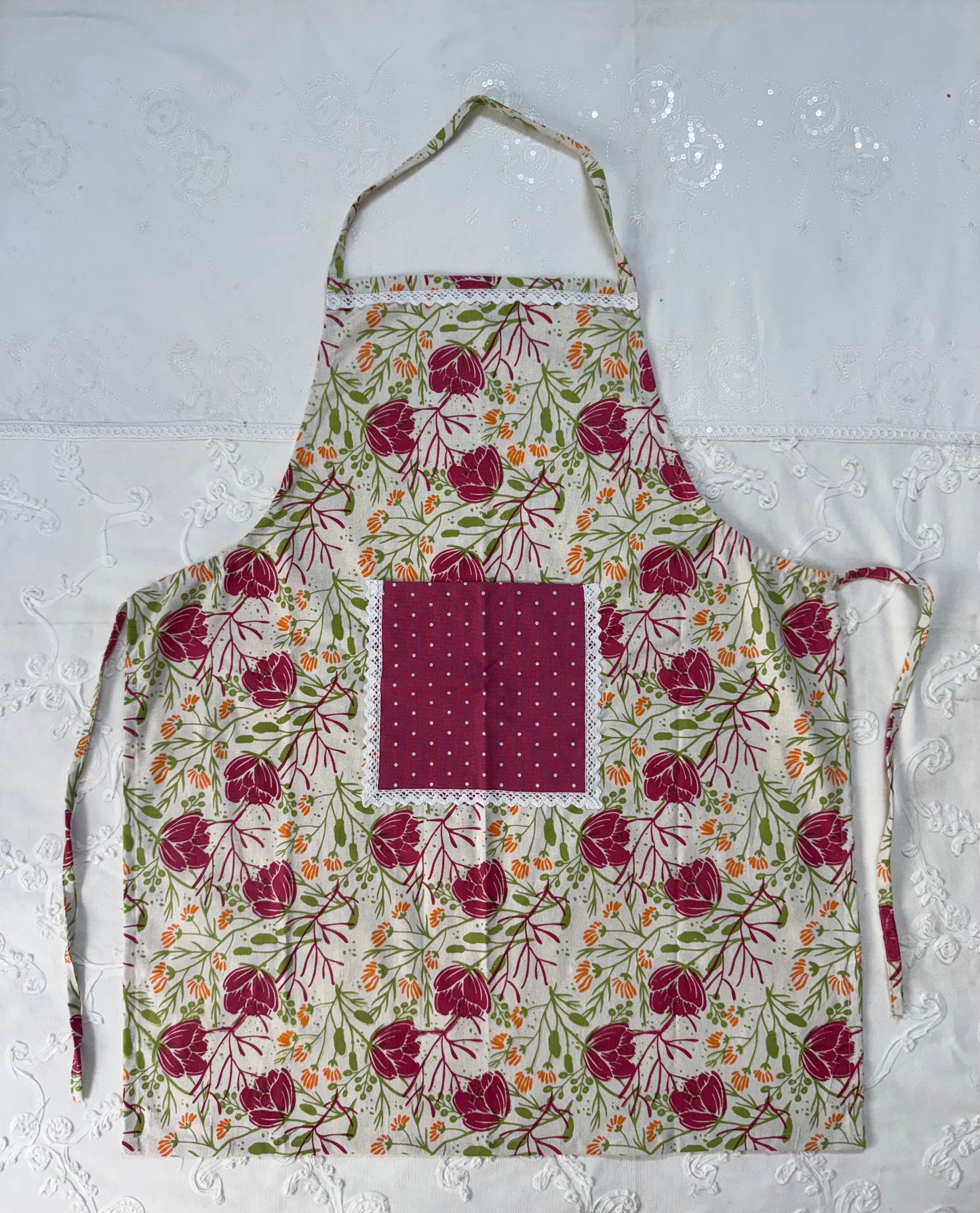 Apron - Florals in Pink