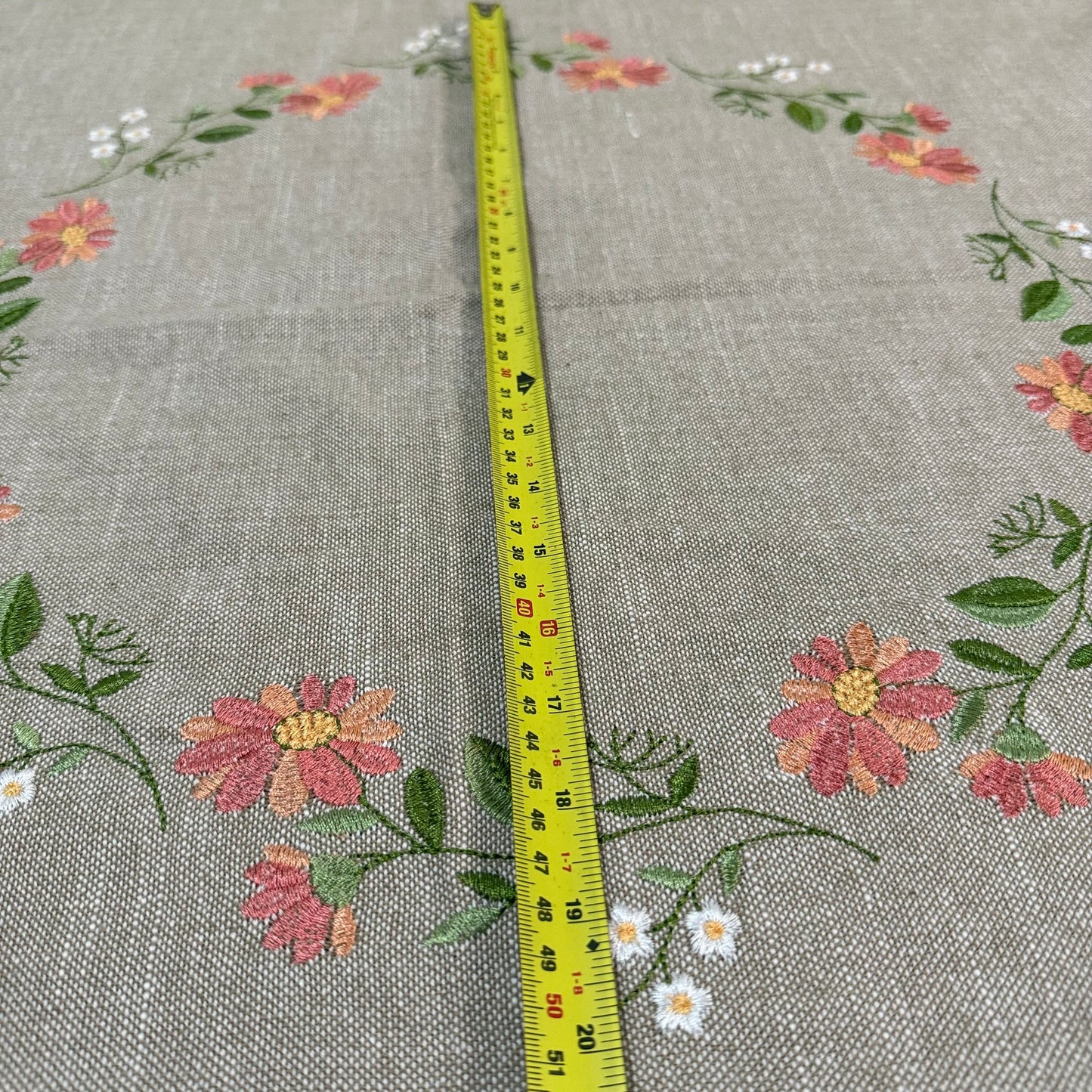 Tablecloth- Ring of Flowers ( embroidered)