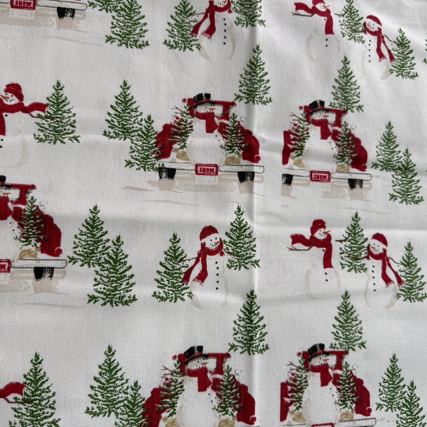 Christmas Bedsheet -  Snowman & Trees (Single)