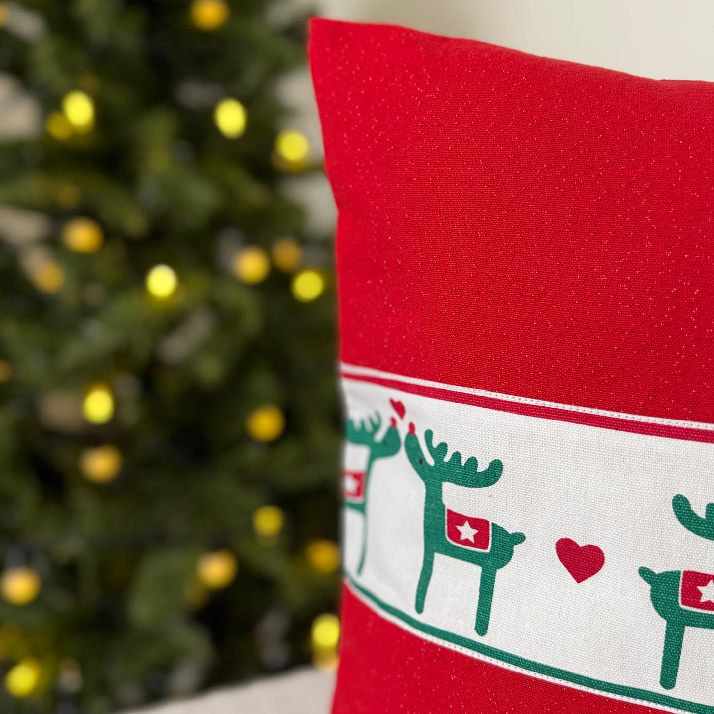 Christmas Cushion Cover - Reindeer Love