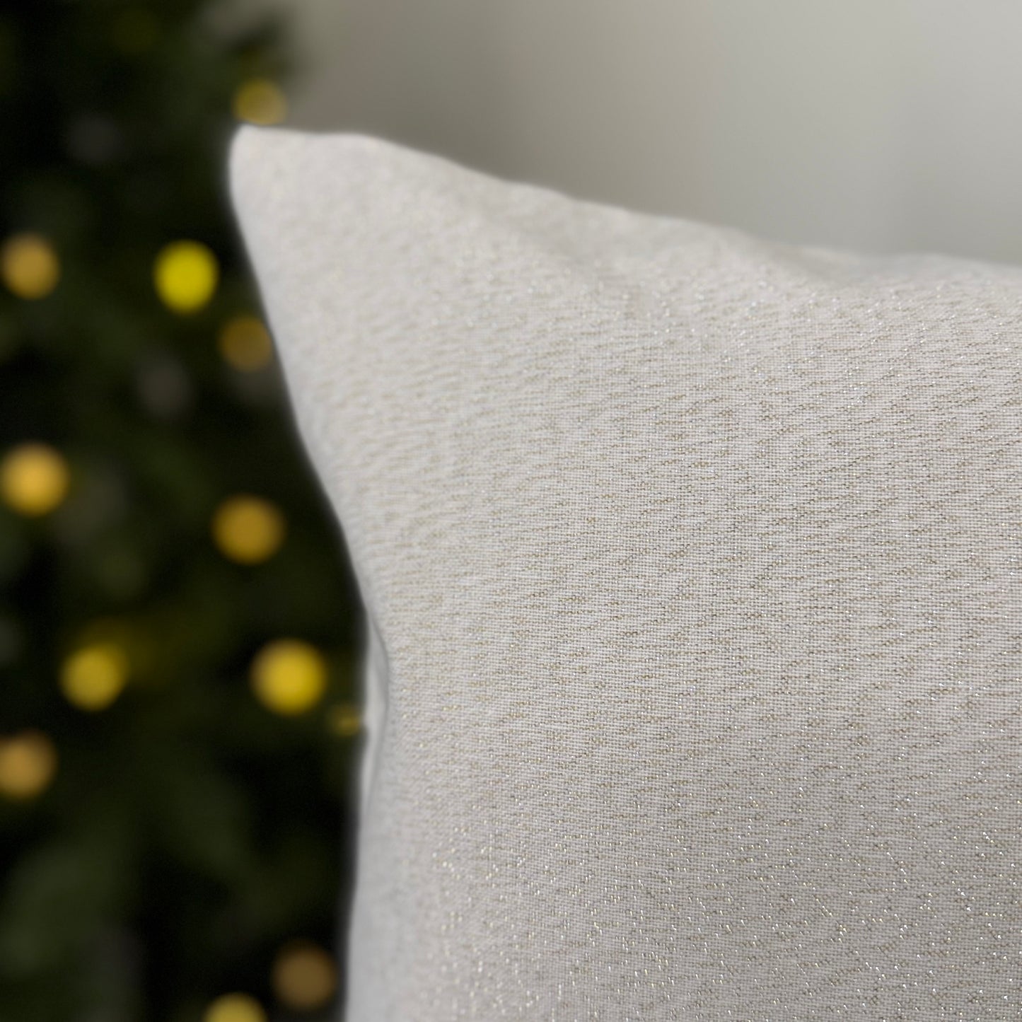 Christmas Cushion Cover - Hollies & Poinsettias