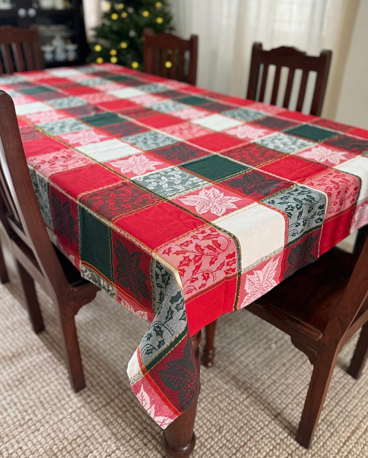 Christmas Tablecloth - Jacquard Patch