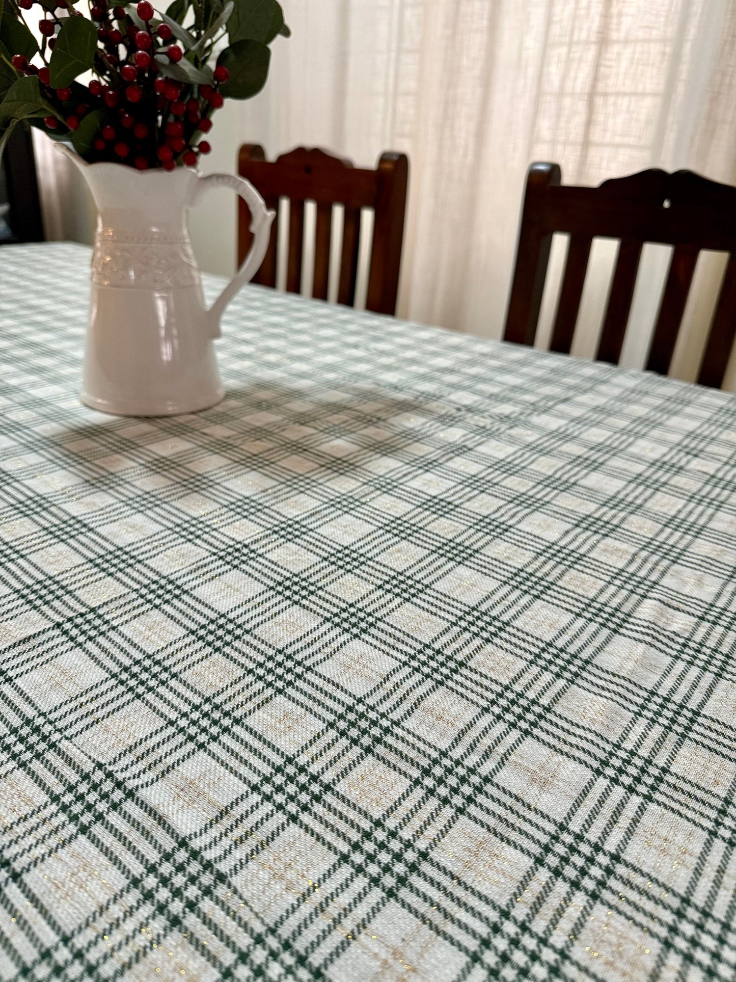 Tablecloth- Ivory Gold and Olive