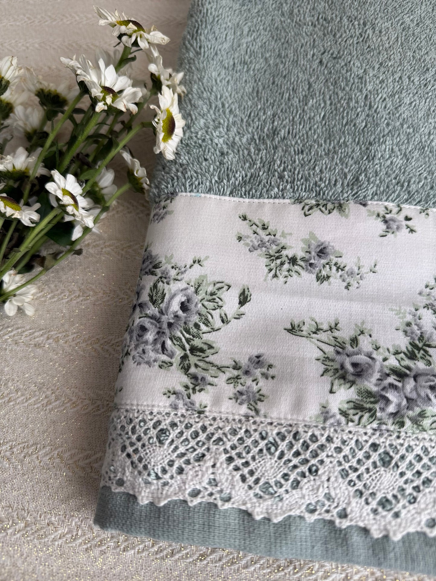 Hand Towel - Sage & Floral