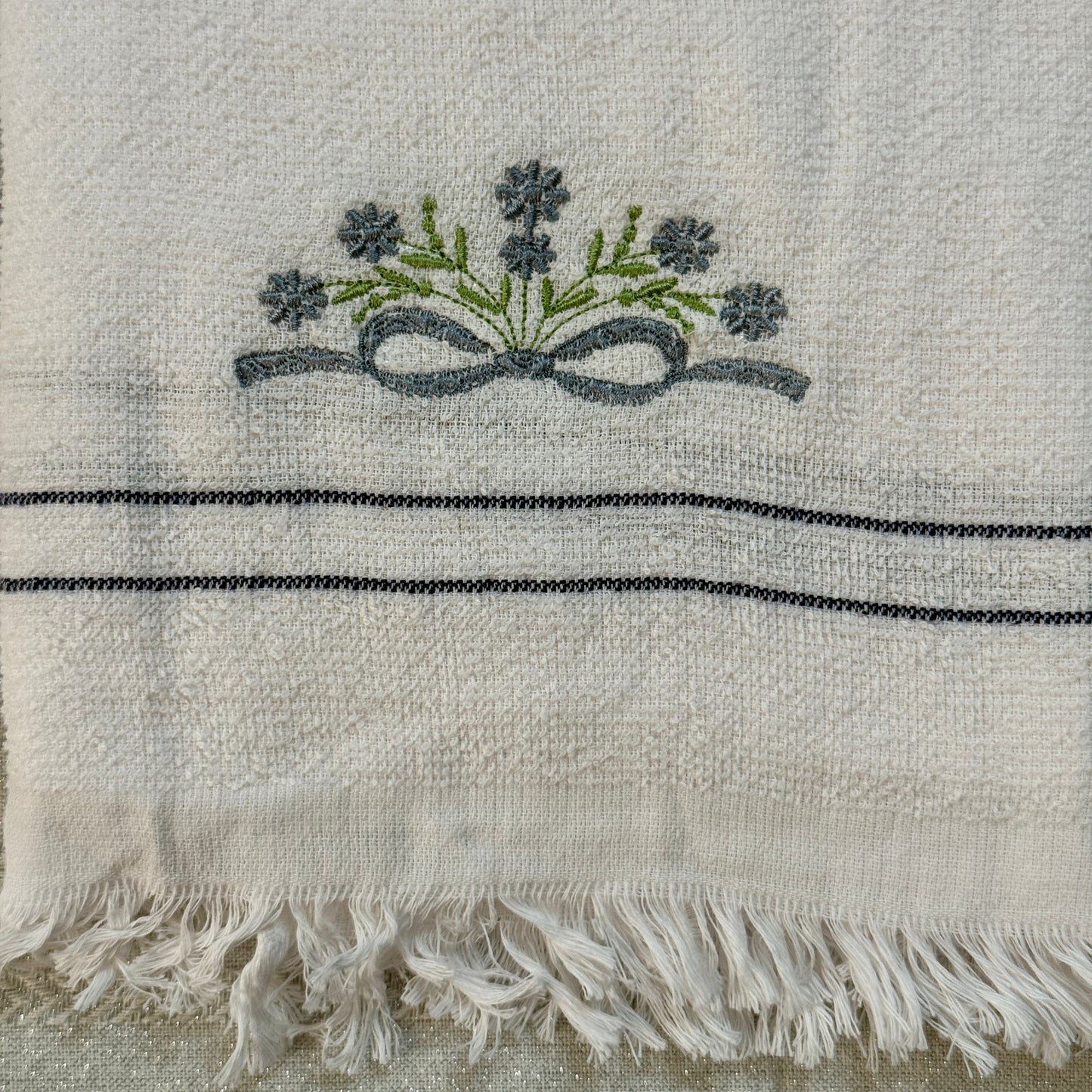 Bath Towel - Pastel Blue Bow