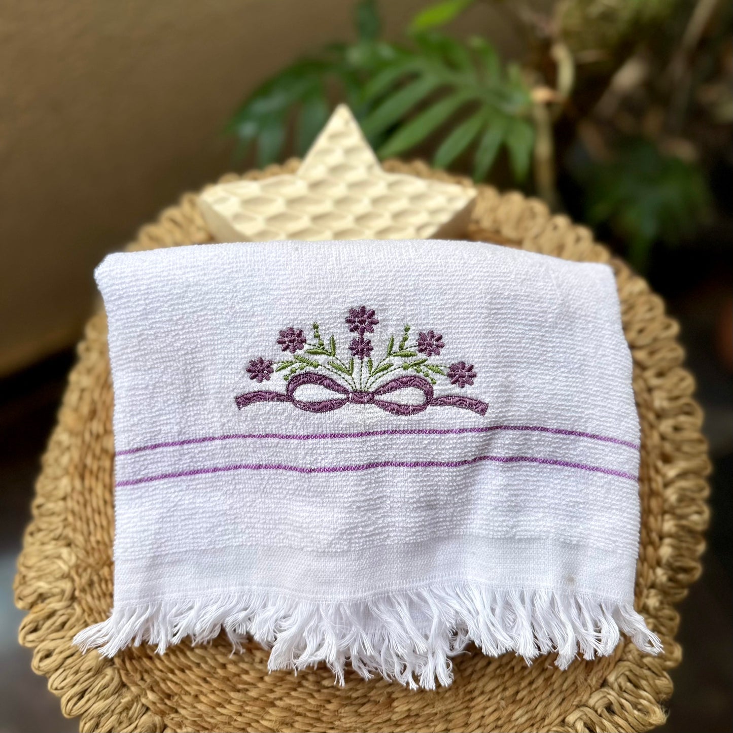 Bath Towel - Lilac Bow