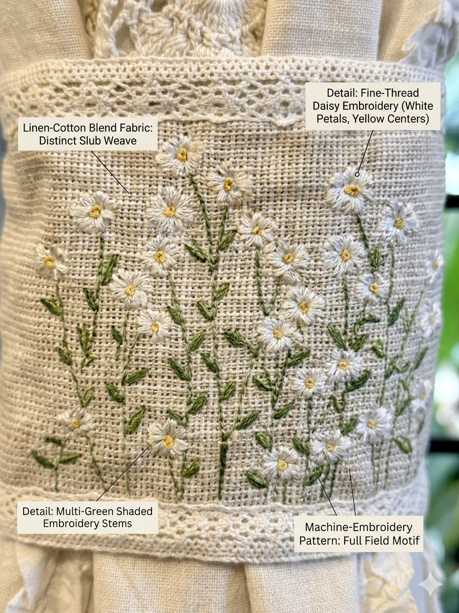 Curtain Tieback - Wild Daisies