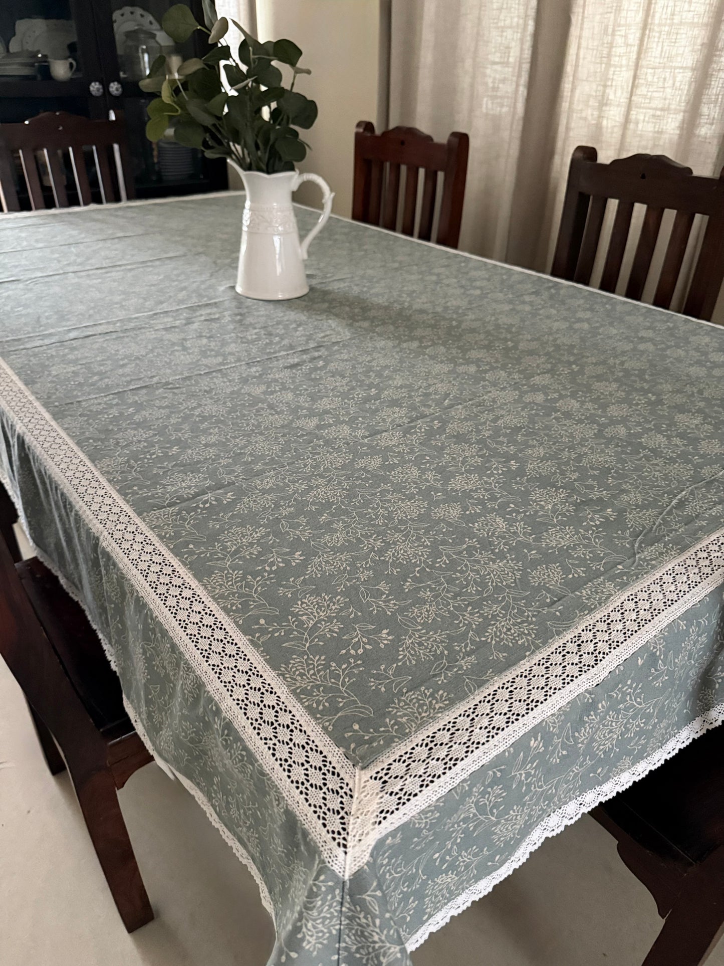 Tablecloth- Lil flowers in Ocean Blue