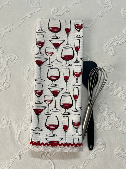 Kitchen Towel- Wineglass