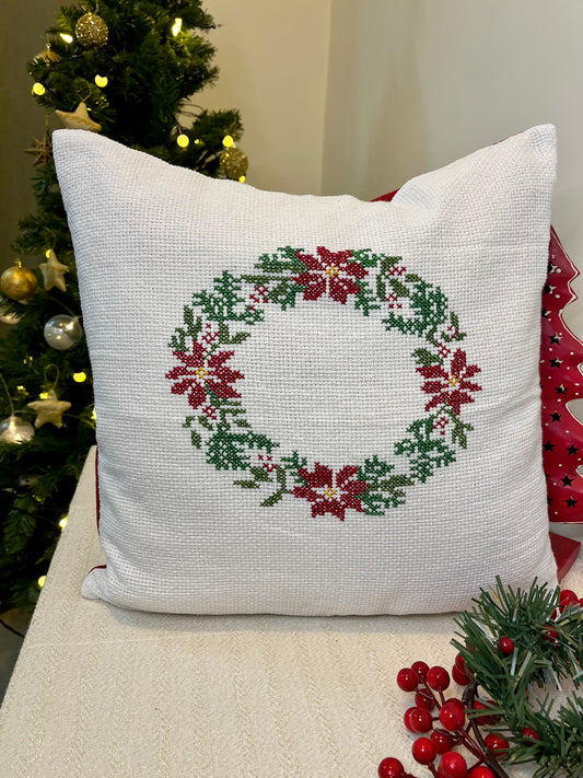 Christmas Cushion Cover - Wreath