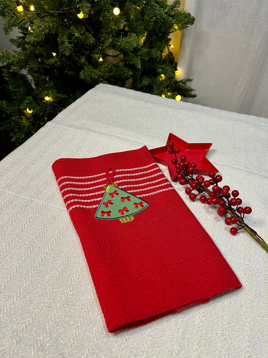 Christmas Kitchen Towel - Tree Applique