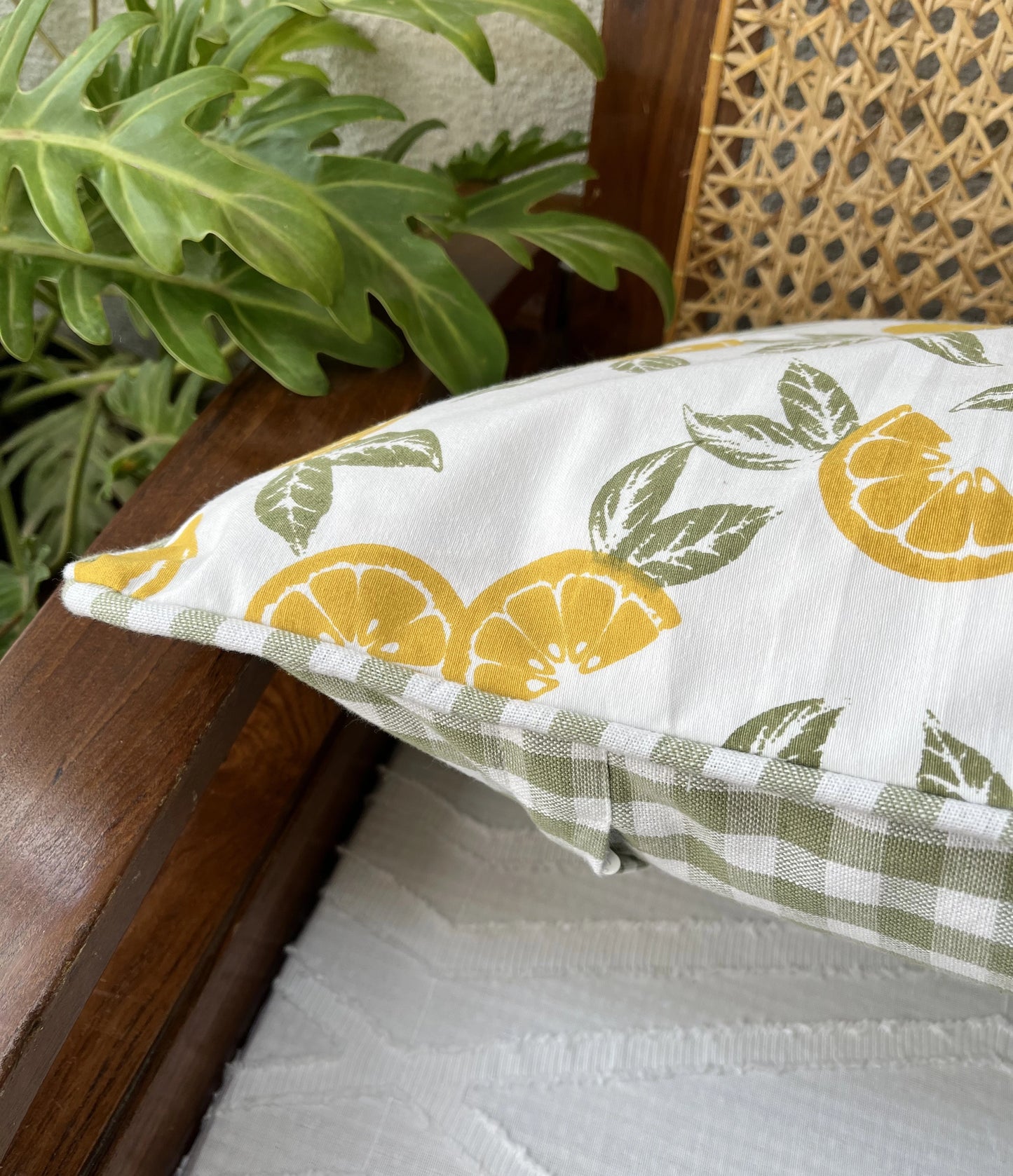 Cushion Cover- Lemons & Sage