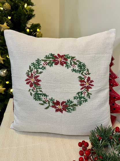 Christmas Cushion Cover - Wreath