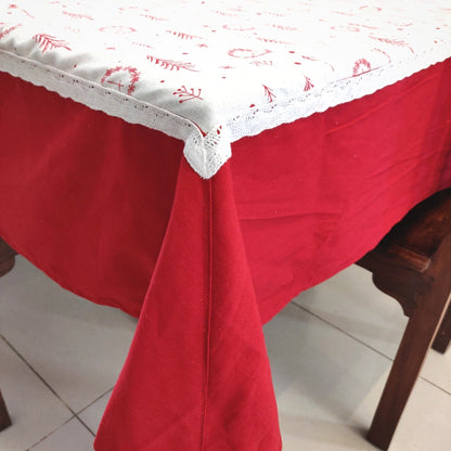 Table Cloth Christmas Tree R&W Big Border