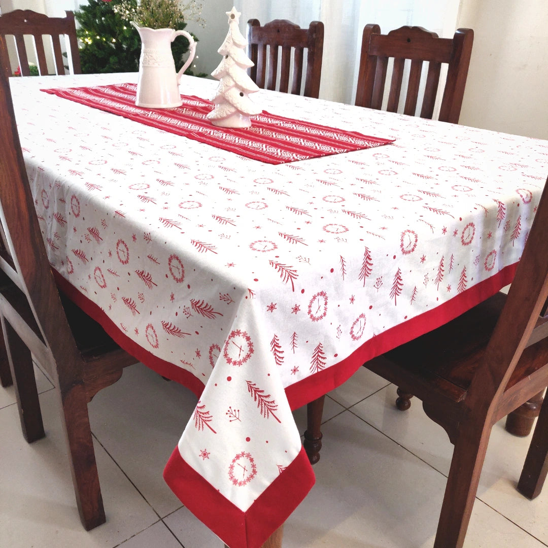 Table cloth Red and White Christmas