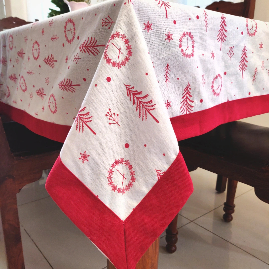 Table cloth Red and White Christmas