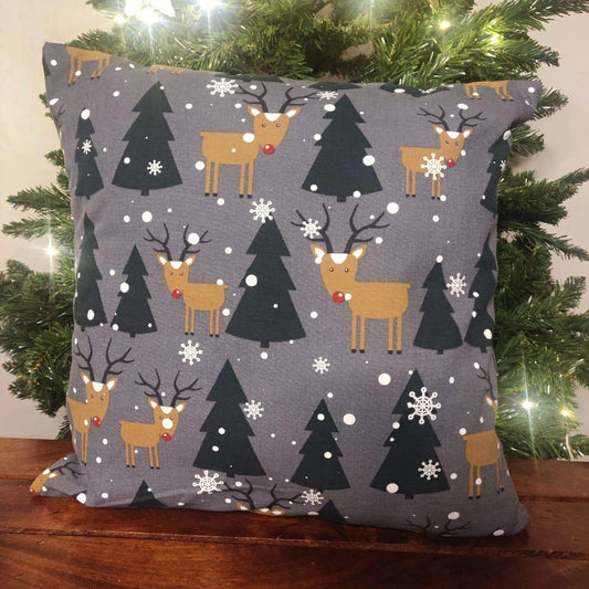 Cushion Cover - Reindeers in Snowy forest