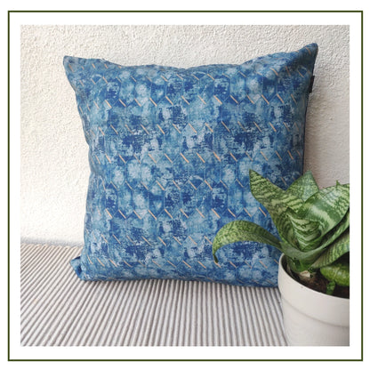 Cushion Cover - Marble Blue - 16x16