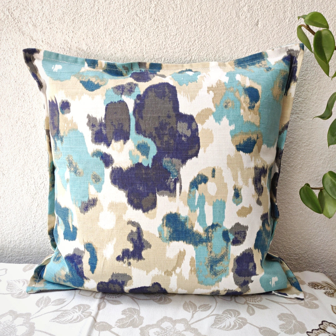 Cushion Cover- Abstract Blues -16x16