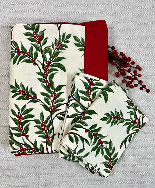 Christmas Bedsheets -  Berry and Holly (King)