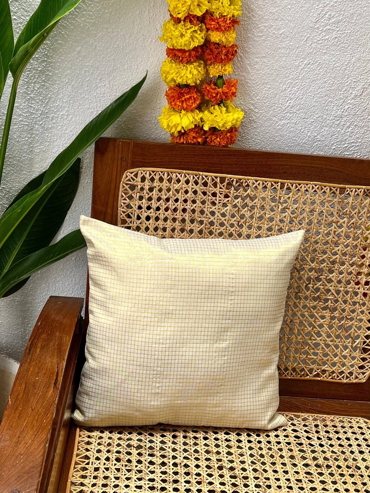 Cushion Cover - Golden Checks