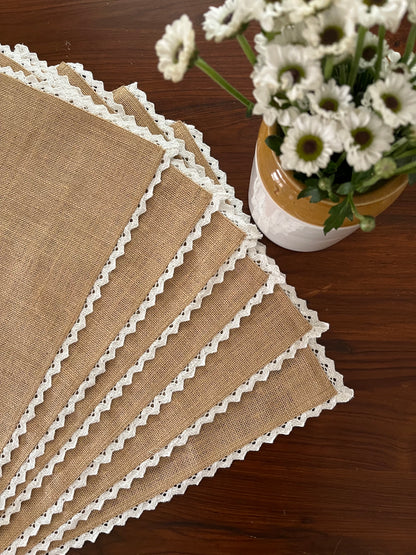 Placemat - Jute & Lace