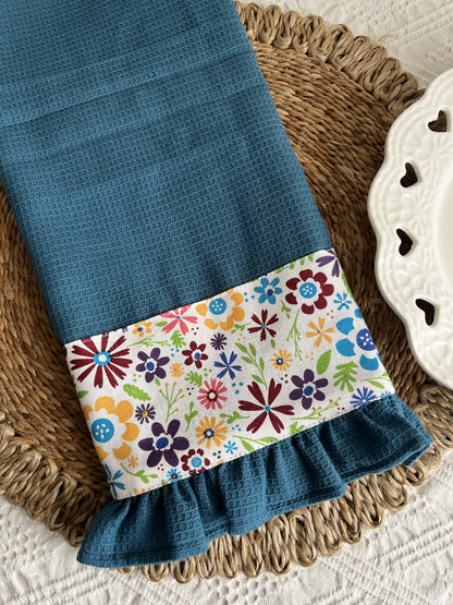 Kitchen Towel - Teal & Ruffles