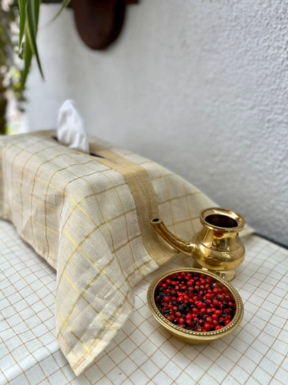 Tissue Box Cover - All Gold