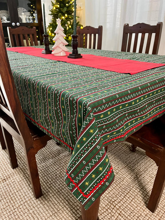 Christmas Tablecloth -  Green & Jolly