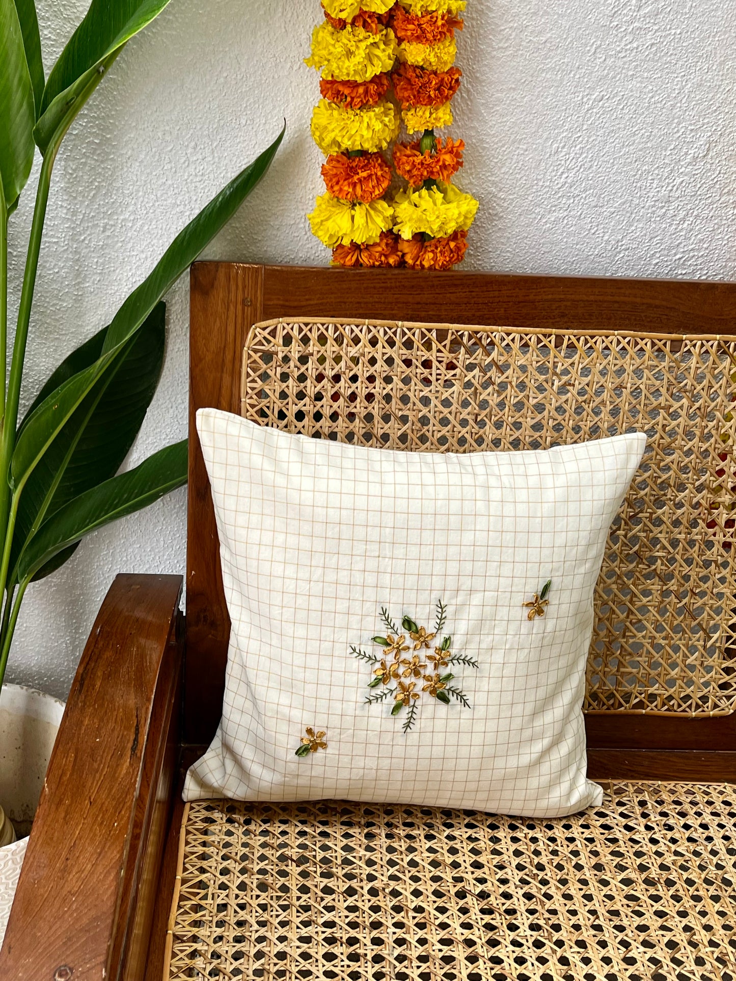 Cushion Cover - Kathir (Hand Embroidered)