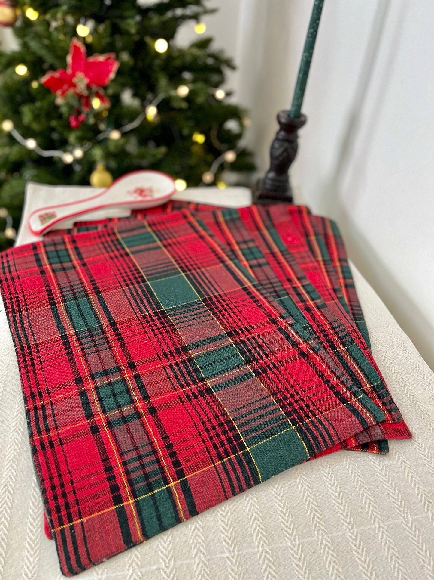 Placemats- Red plaid (set of 6)