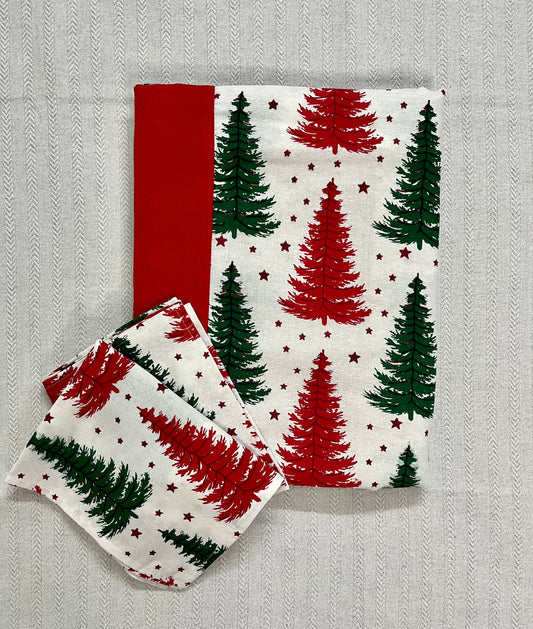 Christmas Bedsheet - Conifers ( Queen)