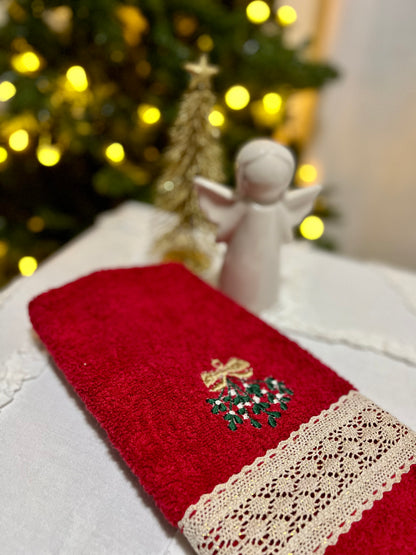 Hand Towels - Mistletoes