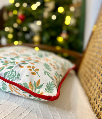 Christmas cushion cover - Berry Foliage