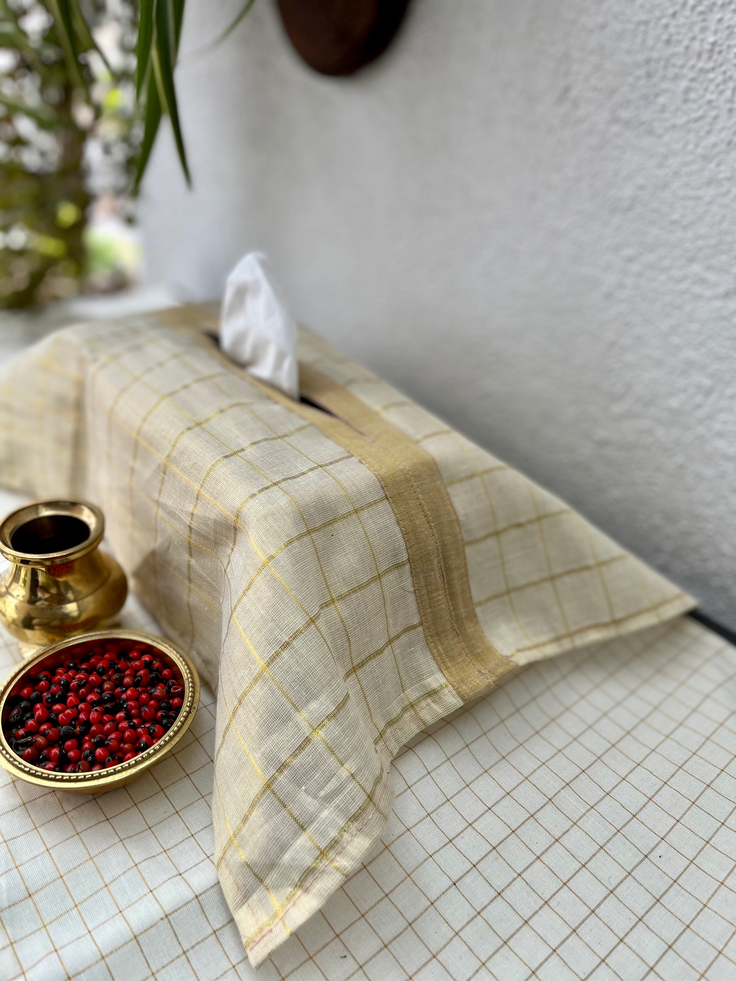 Tissue Box Cover - All Gold