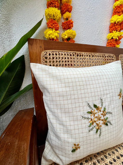 Cushion Cover - Kathir (Hand Embroidered)