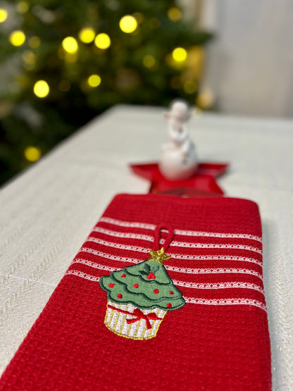 Christmas Kitchen Towel - Tree & Berry