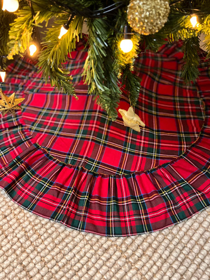 Tree Skirt - Plaid  Ruffles