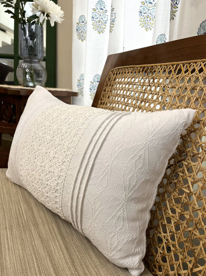 Cushion Cover- Lumbar (12x18”) - Pristine White