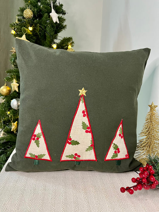 Christmas Cushion Cover - Tree Applique