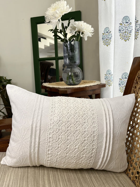 Cushion Cover- Lumbar (12x18”) - Pristine White