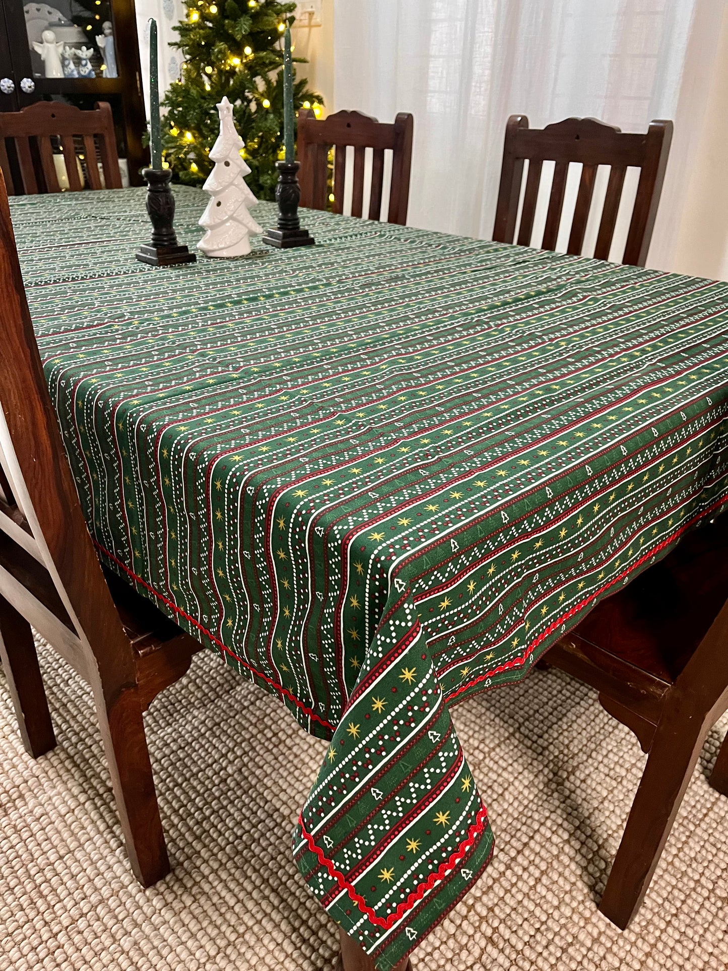 Christmas Tablecloth -  Green & Jolly