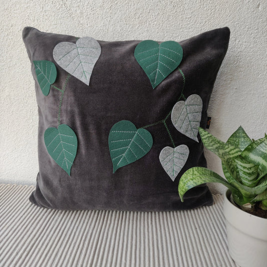 Cushion Cover - Velvet Leaves